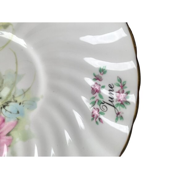 Royal Patrician Staffordshire England June Cup and saucer tea cup White with pin - Picture 8 of 10